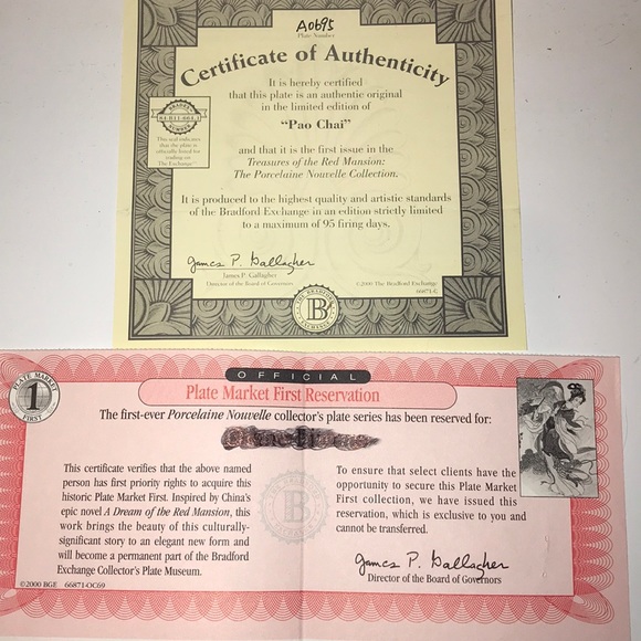 Bradford Exchange “Pao Chai” No. A0695 1st Issue - Picture 5 of 8